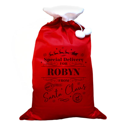 Personalised Special Delivery Red Christmas Sack – Luxury Children's Christmas Gift - image 4
