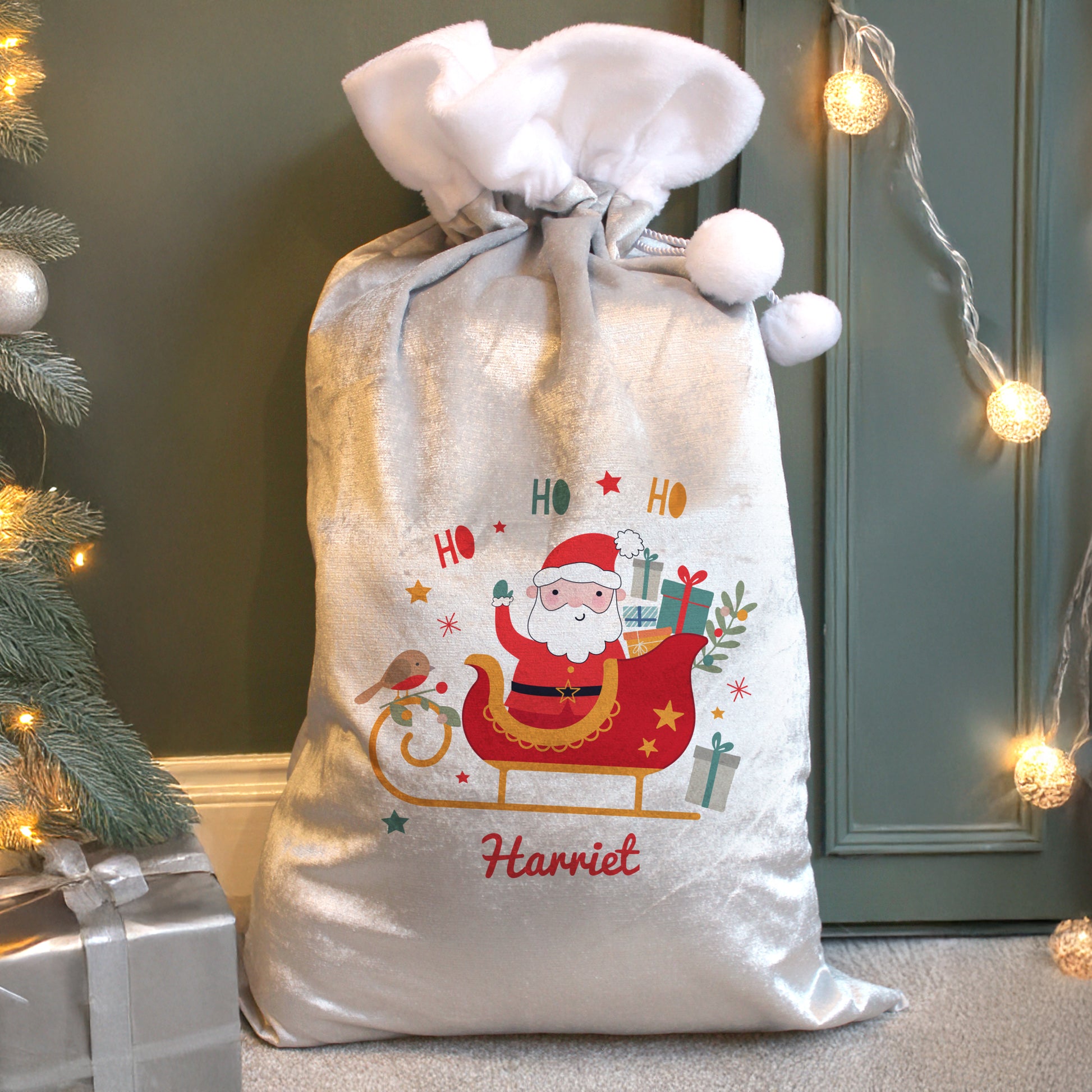 Personalised Santa Sleigh Christmas Sack – Children's Christmas Gift