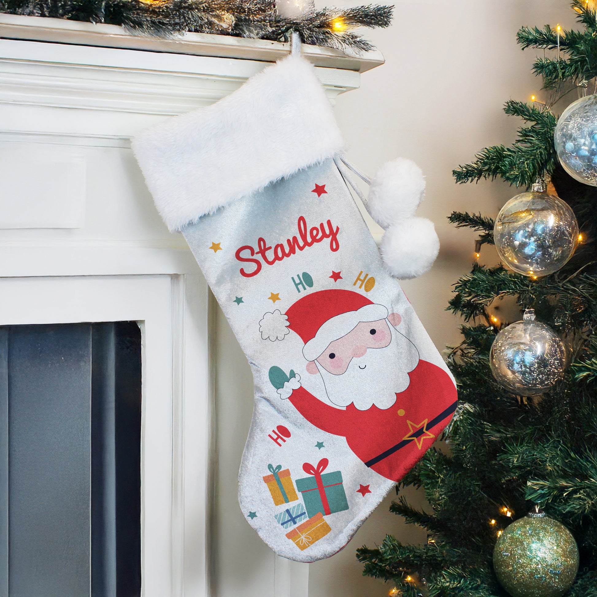 Personalised Santa Christmas Stocking – Children's Christmas Gift