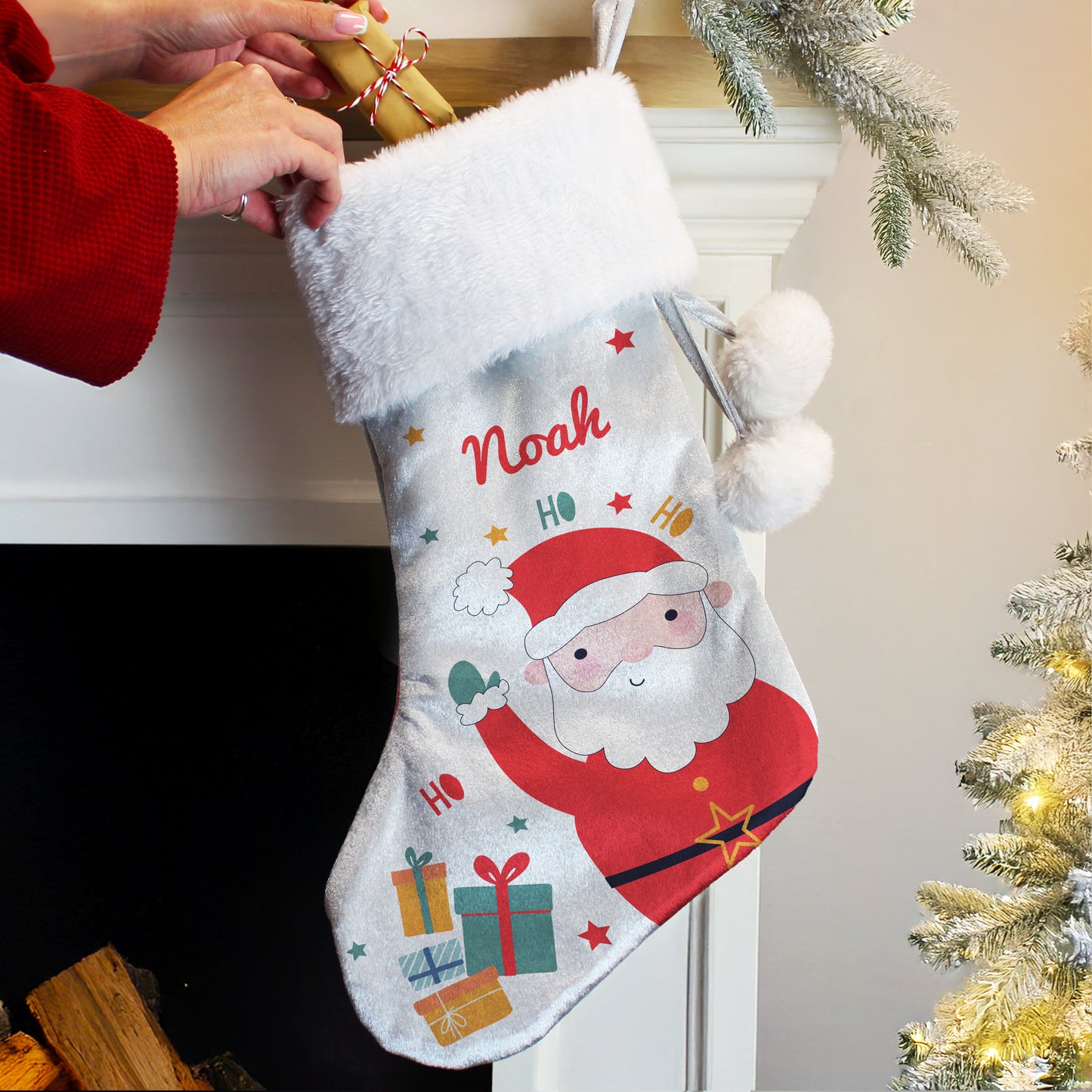 Personalised Santa Christmas Stocking – Children's Christmas Gift - image 2