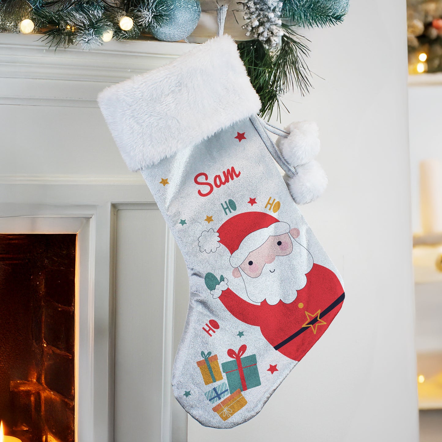 Personalised Santa Christmas Stocking – Children's Christmas Gift - image 3