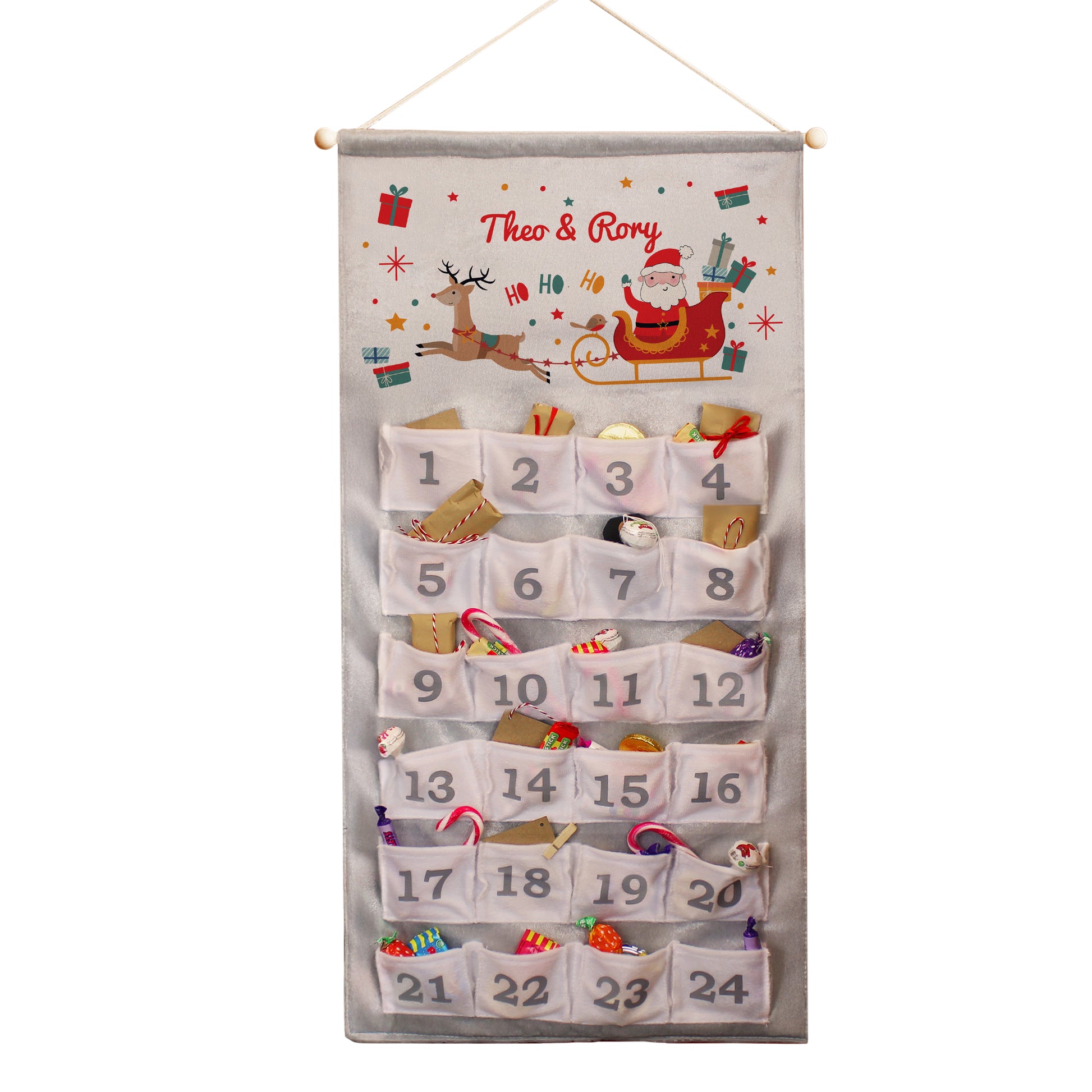 Personalised Santa Sleigh Advent Calendar – Children's Christmas Countdown Gift - image 6