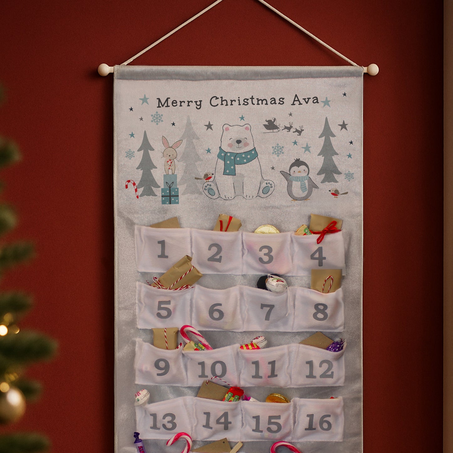 Personalised Polar Bear Advent Calendar – Children's Christmas Countdown Gift - image 2