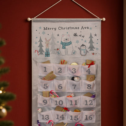 Personalised Polar Bear Advent Calendar – Children's Christmas Countdown Gift - image 2