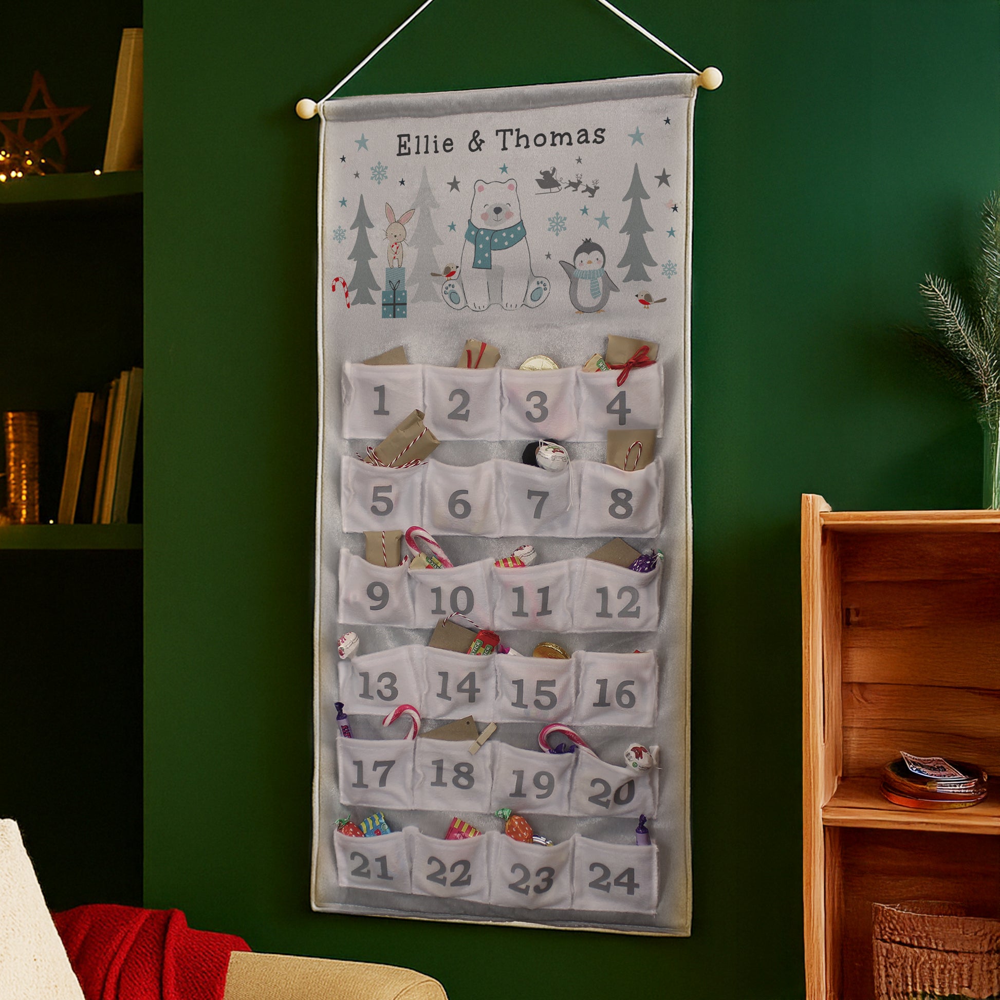 Personalised Polar Bear Advent Calendar – Children's Christmas Countdown Gift - image 4