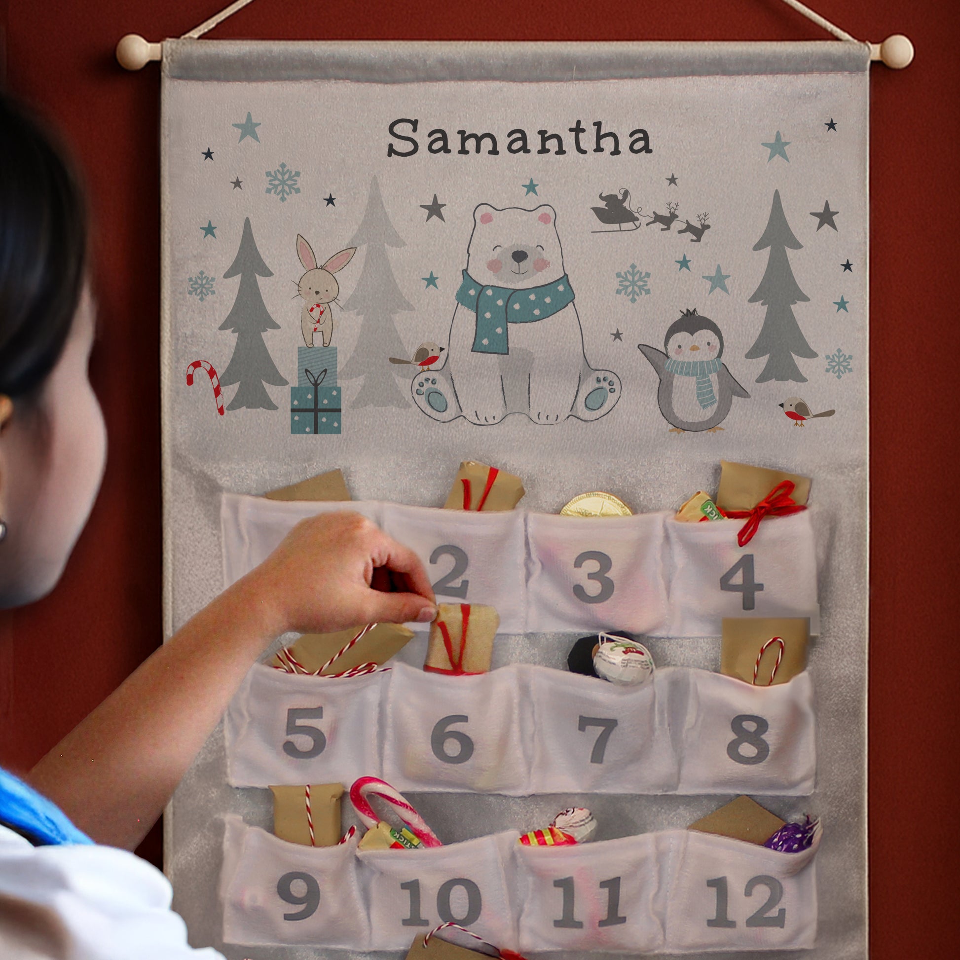 Personalised Polar Bear Advent Calendar – Children's Christmas Countdown Gift - image 6