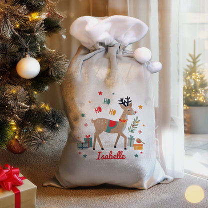 Personalised Reindeer Christmas Sack – Children's Christmas Gift - image 2