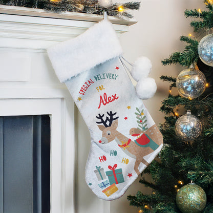 Personalised Reindeer Christmas Stocking – Children's Christmas Gift