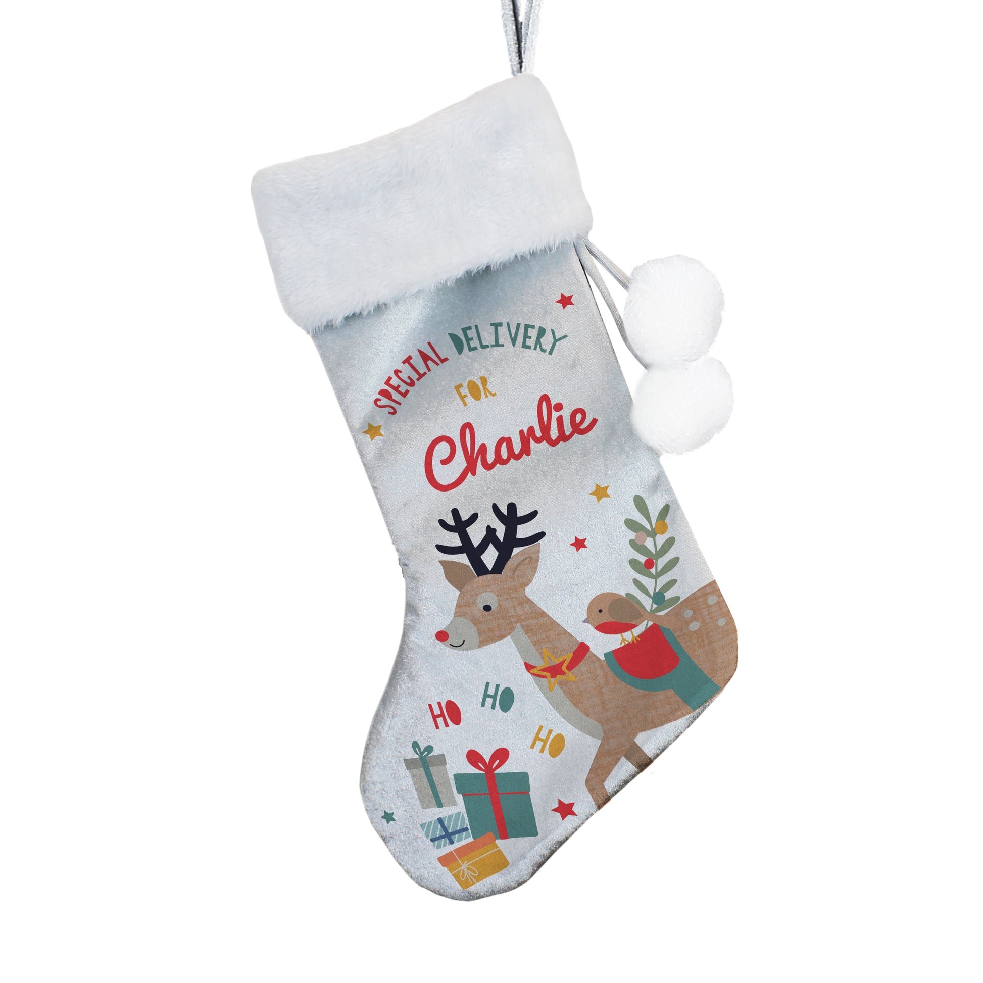 Personalised Reindeer Christmas Stocking – Children's Christmas Gift - image 4