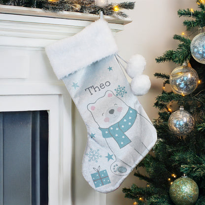 Personalised Polar Bear Christmas Stocking – Children's Christmas Gift