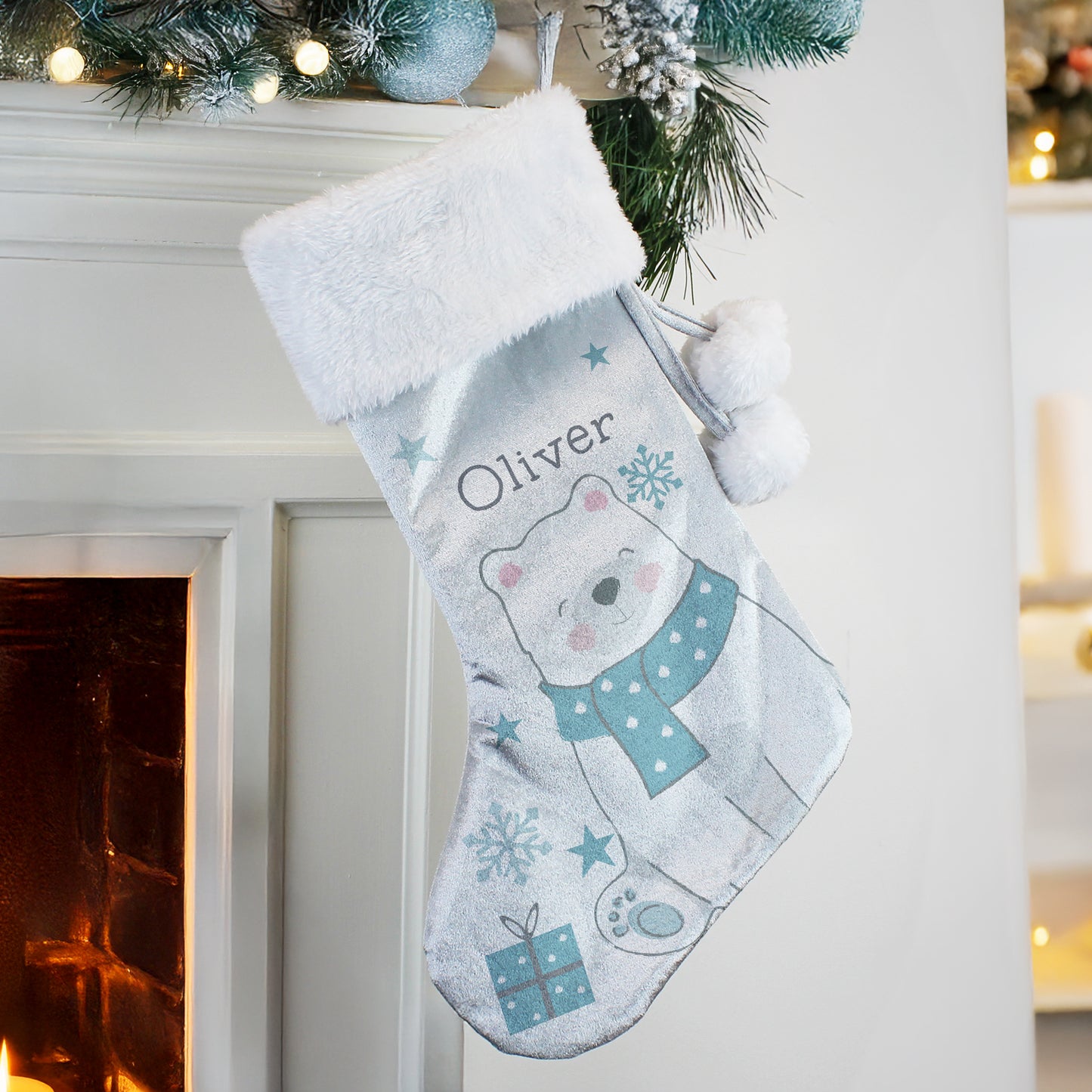 Personalised Polar Bear Christmas Stocking – Children's Christmas Gift - image 3