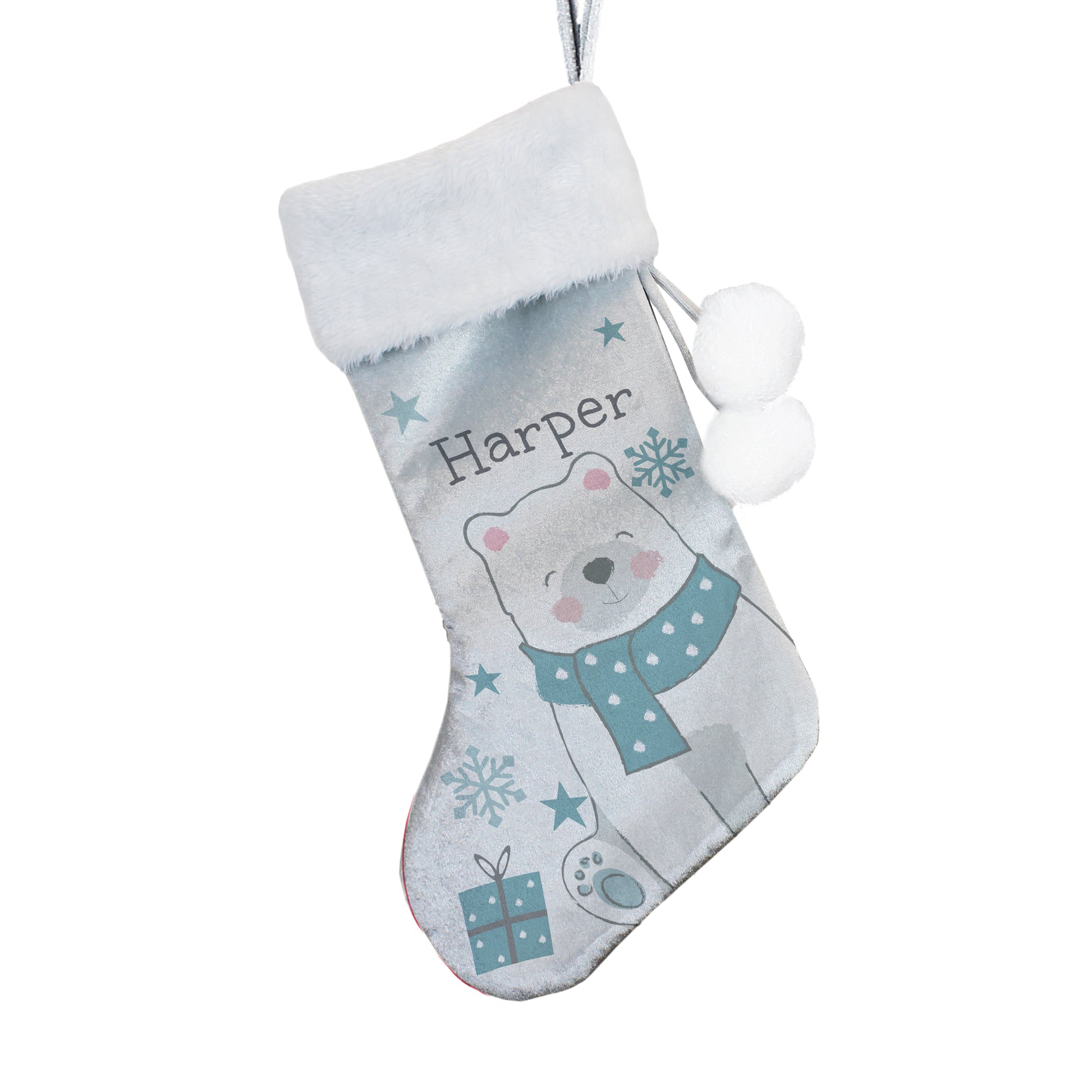 Personalised Polar Bear Christmas Stocking – Children's Christmas Gift - image 4