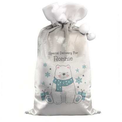 Personalised Polar Bear Christmas Sack – Children's Christmas Gift - image 4