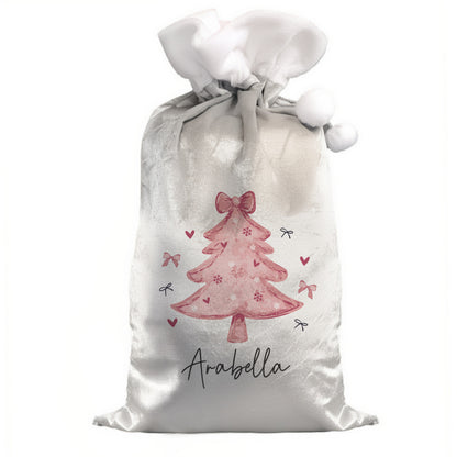 Personalised Pink Christmas Tree Sack – Girls Glam Christmas Gift - image 4