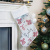 Personalised Pink Bow Christmas Stocking – Girls Christmas Gift