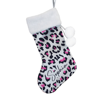 Personalised Leopard Print Christmas Stocking – Bold Christmas Gift for Her - image 4