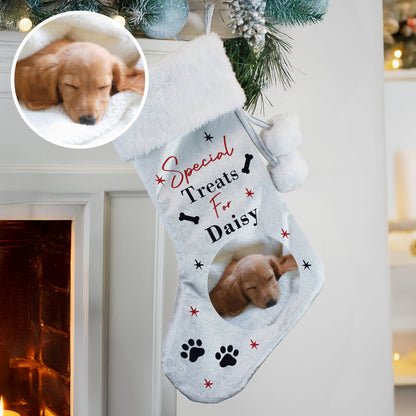 Personalised Photo Upload Dog Christmas Stocking – Dog Owner Christmas Gift - image 2