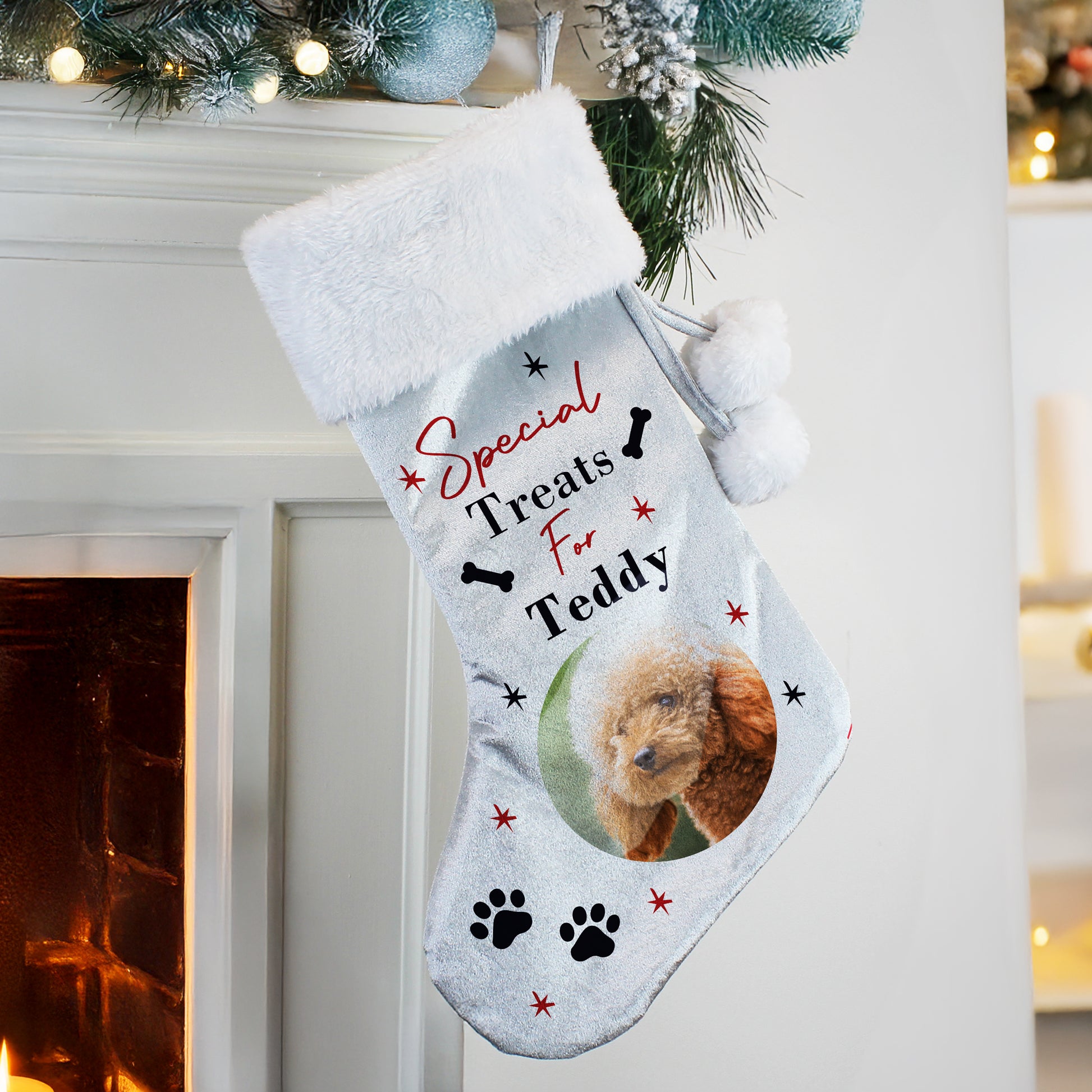 Personalised Photo Upload Dog Christmas Stocking – Dog Owner Christmas Gift - image 3