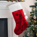 Personalised Santa Paws Christmas Red Stocking from Heartfelt Gifts