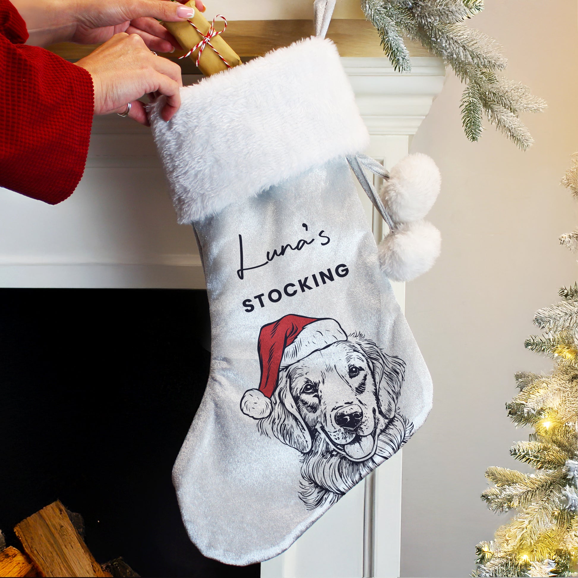 Personalised Dog Breed Christmas Stocking – Dog Lover Christmas Gift - image 2