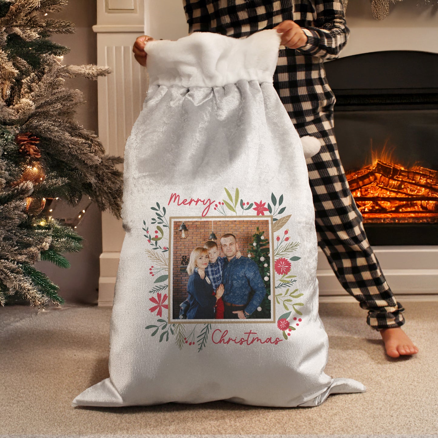 Personalised Photo Upload Christmas Sack – Unique Children's Christmas Gift - image 3