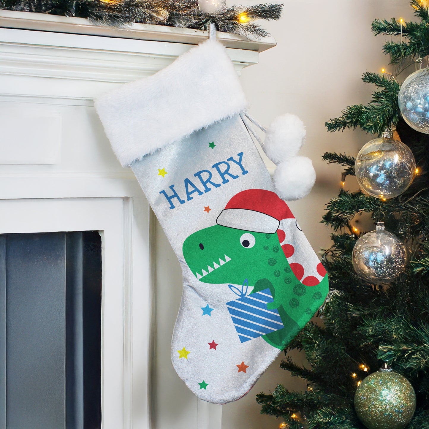 Personalised Dinosaur Christmas Stocking – Children's Christmas Gift