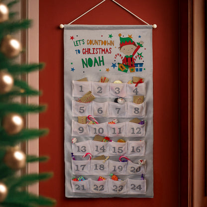Personalised Christmas Elf Advent Calendar – Children's Christmas Countdown Gift