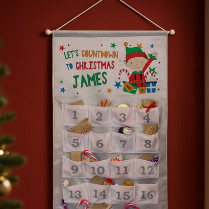 Personalised Christmas Elf Advent Calendar – Children's Christmas Countdown - image 2