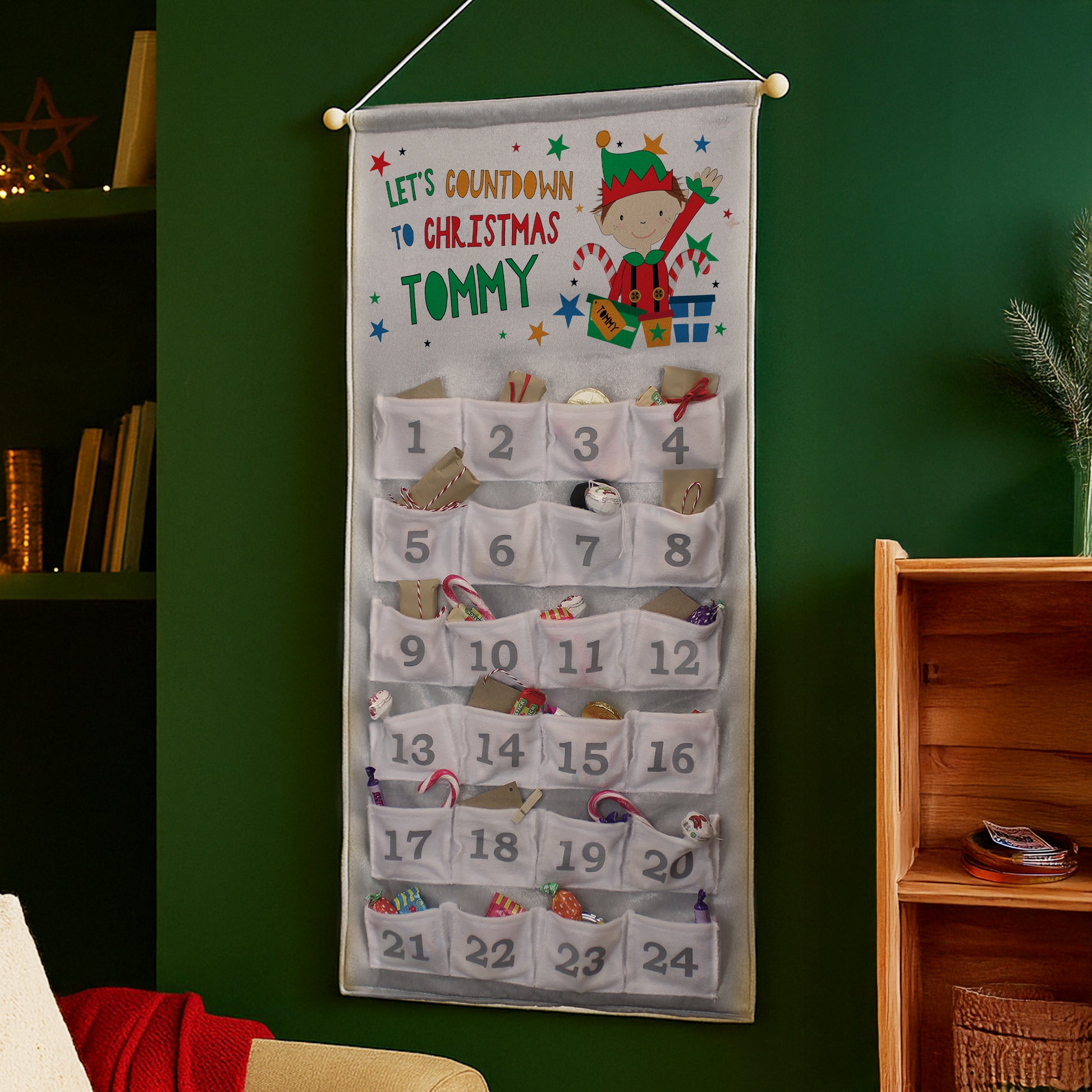 Personalised Christmas Elf Advent Calendar – Children's Christmas Countdown - image 4