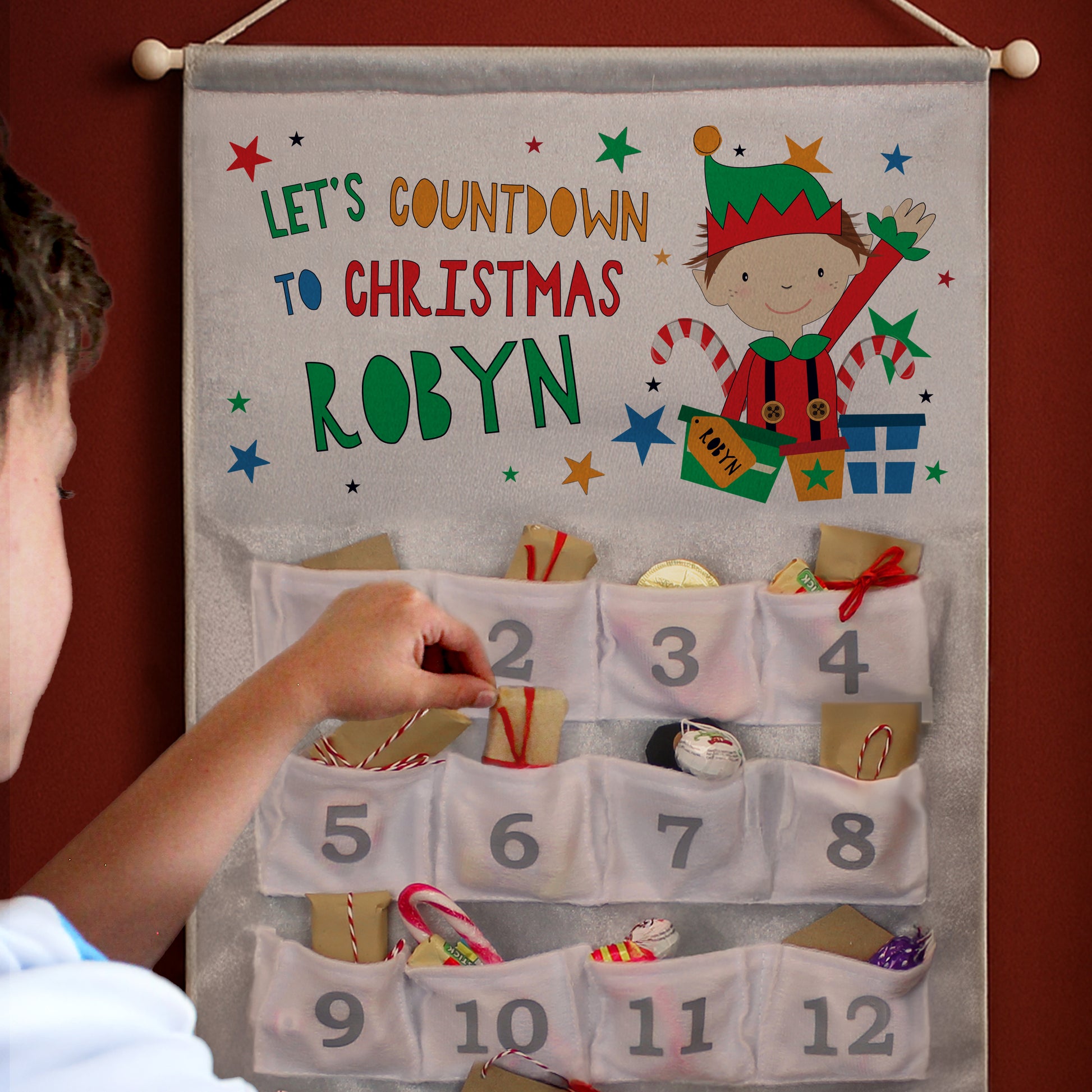 Personalised Christmas Elf Advent Calendar – Children's Christmas Countdown - image 6