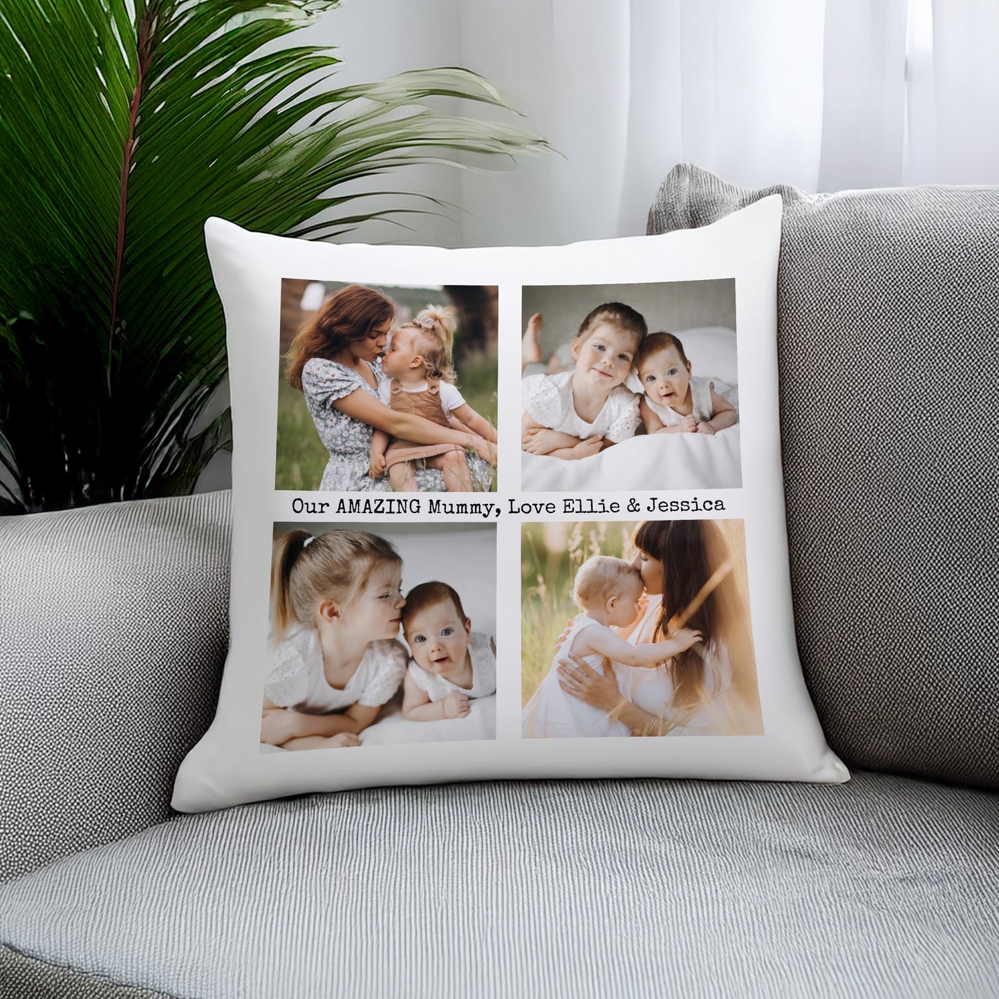 Personalised Multi Photo Upload Cushion – Birthday Christmas Gift - image 4