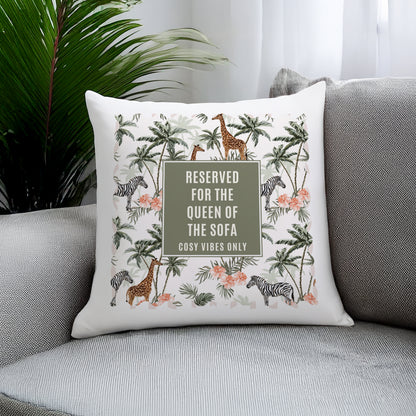 Personalised Jungle Print Cushion – Birthday Housewarming Gift - image 3