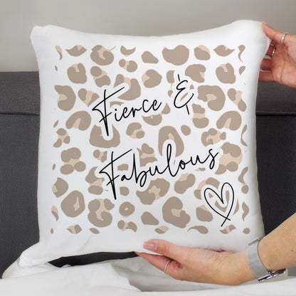 Personalised Leopard Print Cushion – Birthday Gift for Her - image 2
