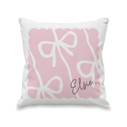 Personalised Pink Bow Cushion – Birthday Gift for Girls and Women - image 4