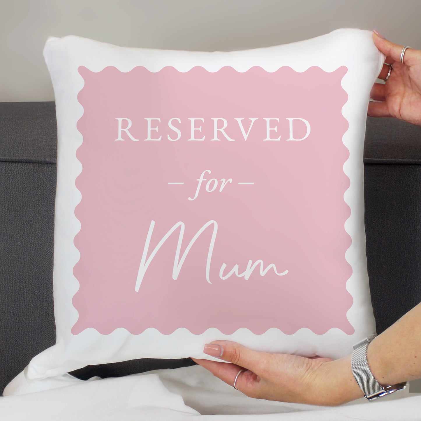 Personalised Pink Reserved For Cushion – Birthday Funny Home Gift for Her - image 2