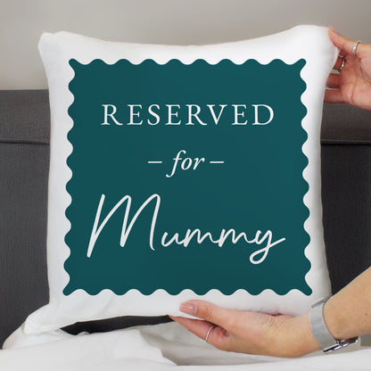 Personalised Deep Teal Reserved For Cushion – Birthday Funny Home Gift - image 2