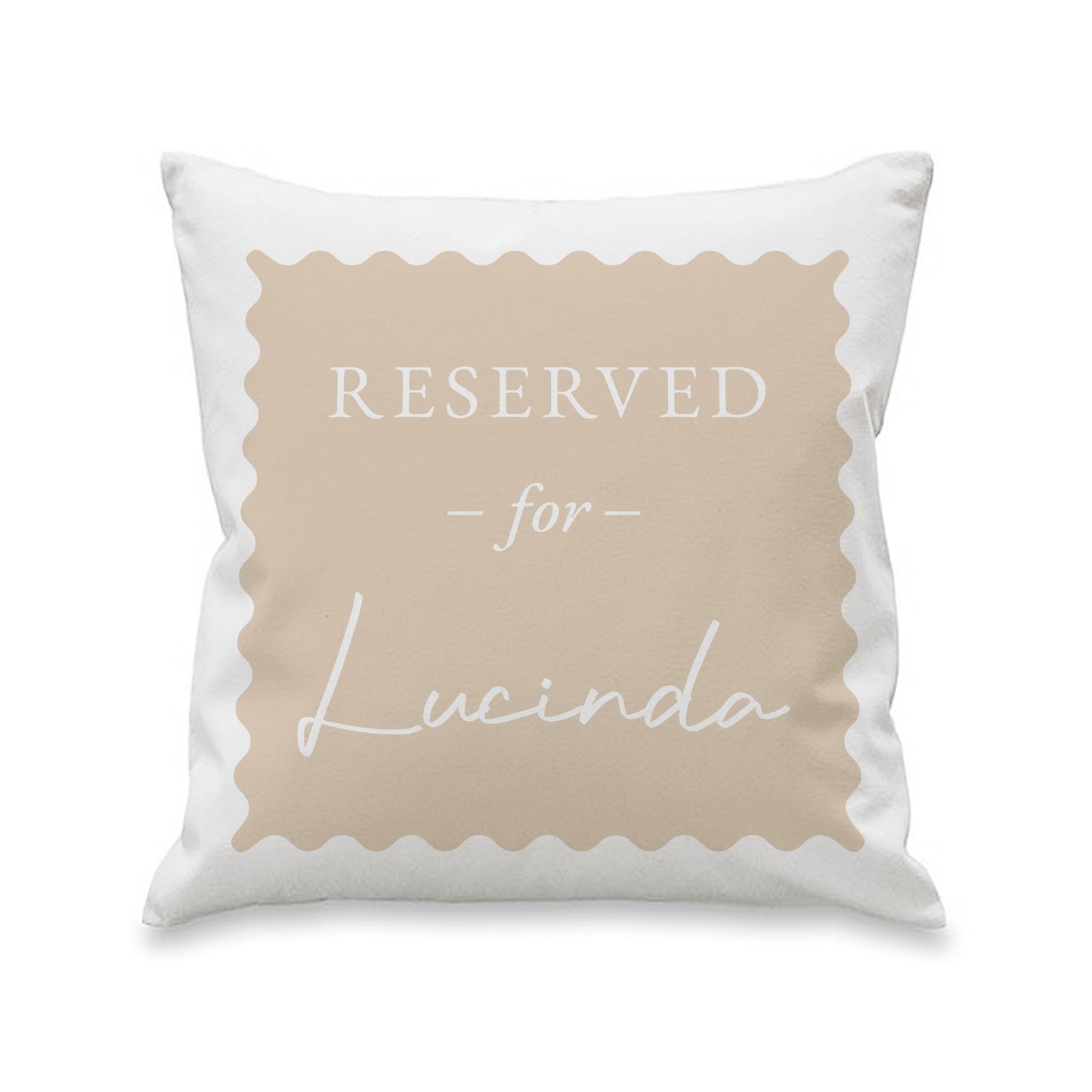 Personalised Cream Reserved For Cushion – Birthday Funny Home Gift - image 4