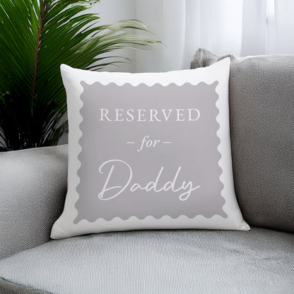 Personalised Grey Reserved For Cushion – Birthday Funny Home Gift - image 3