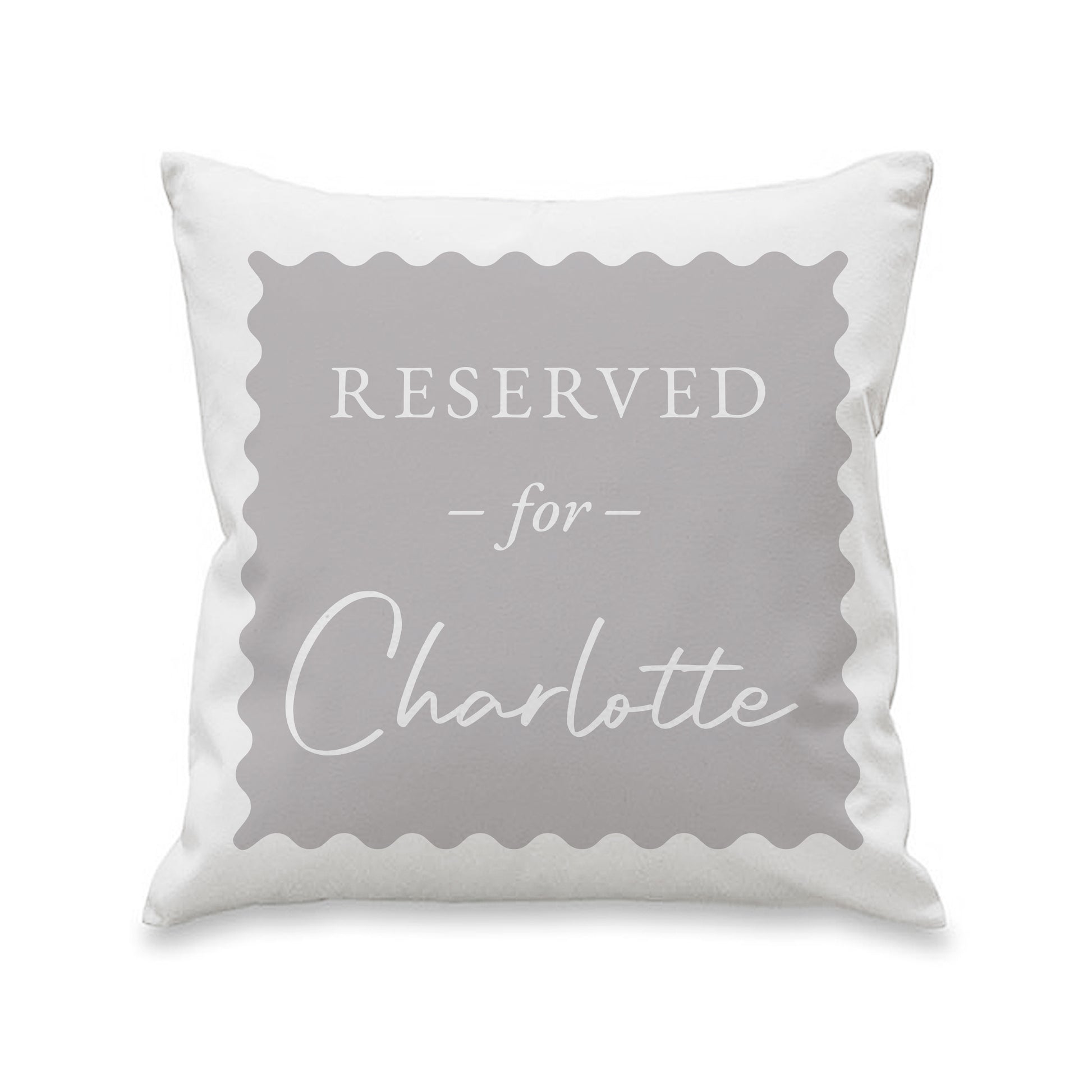 Personalised Grey Reserved For Cushion – Birthday Funny Home Gift - image 4