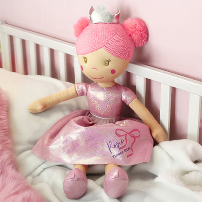 Personalised Bow Princess Rag Doll from Heartfelt Gifts