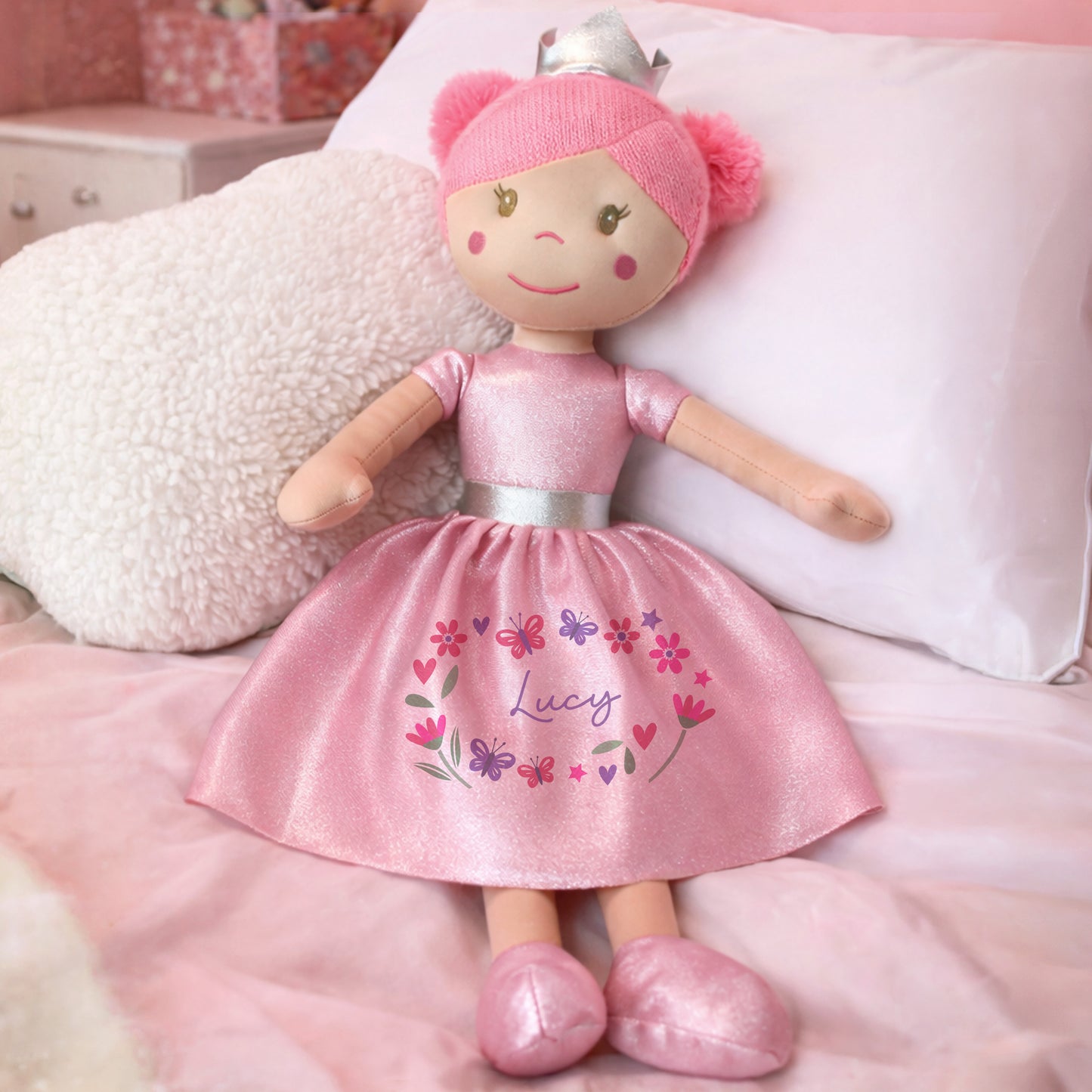 Personalised Floral Princess Rag Doll from Heartfelt Gifts
