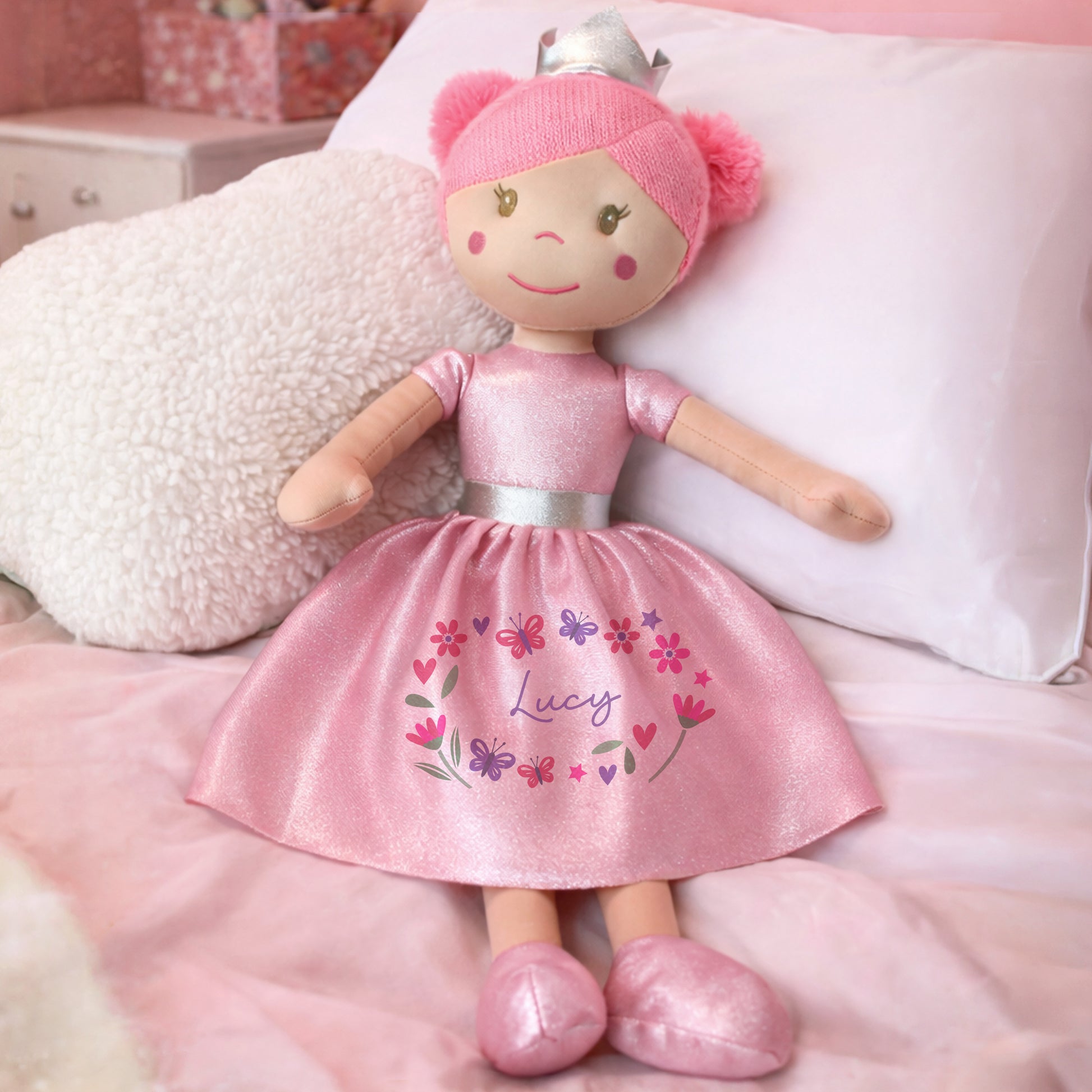 Personalised Floral Princess Rag Doll from Heartfelt Gifts