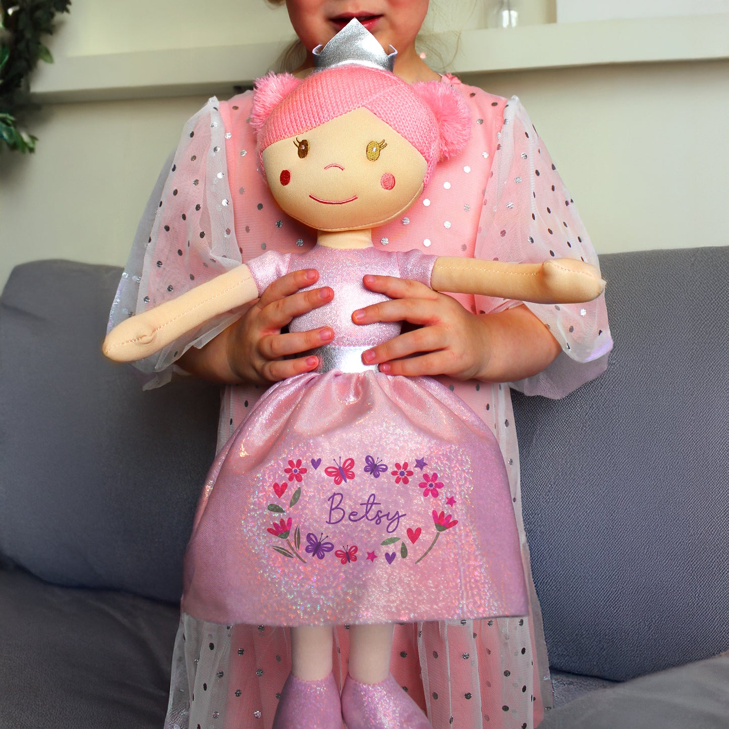 Personalised Floral Princess Rag Doll - image 3