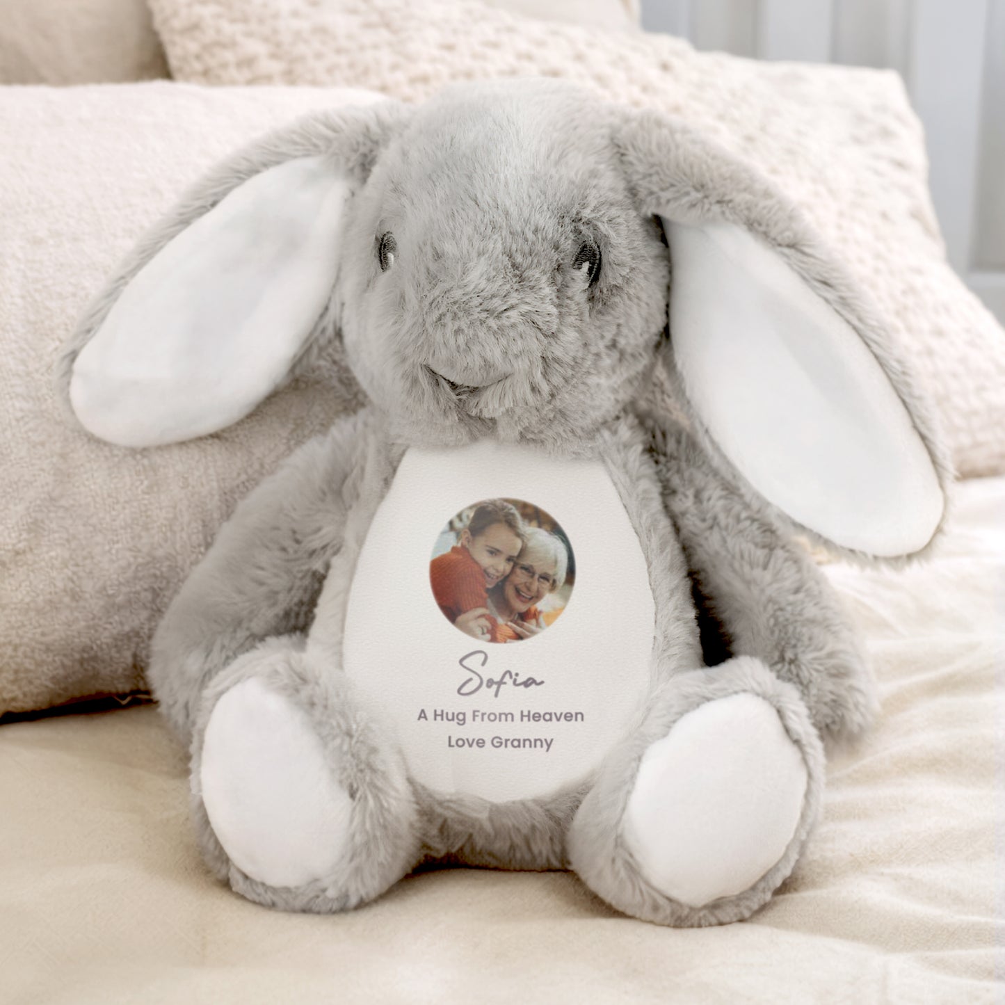 Personalised Sentimental Photo Upload Bunny from Heartfelt Gifts