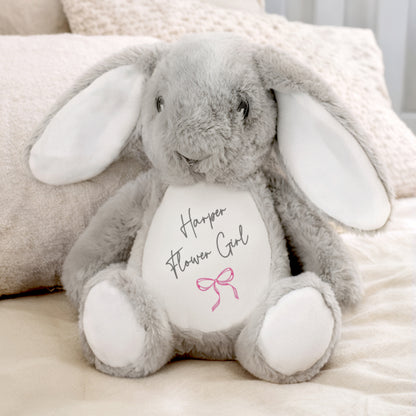Personalised Pink Bow Bunny from Heartfelt Gifts