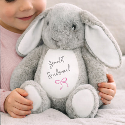 Personalised Pink Bow Bunny - image 2