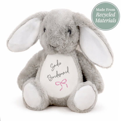 Personalised Pink Bow Bunny - image 4