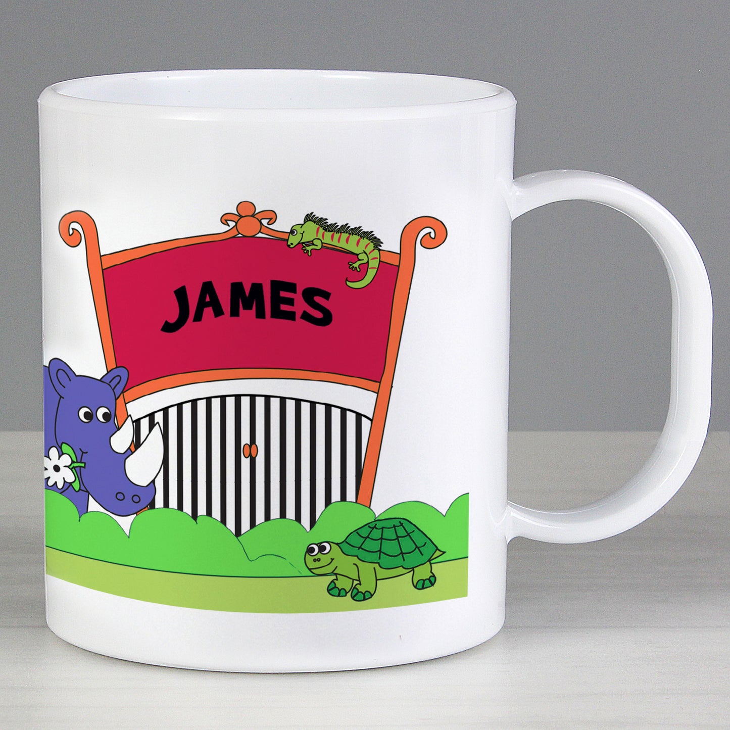 Personalised Zoo Plastic Mug from Heartfelt Gifts