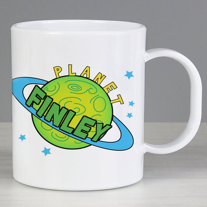 Personalised Space Plastic Mug from Heartfelt Gifts