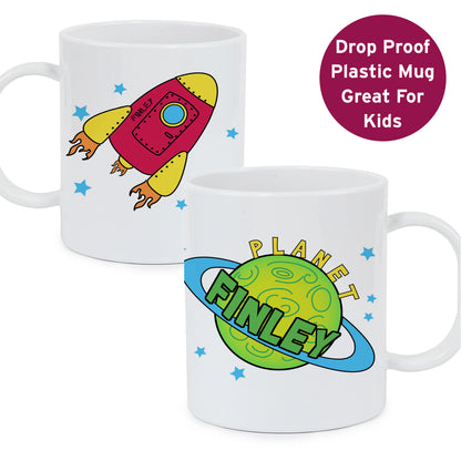 Personalised Space Plastic Mug - image 2